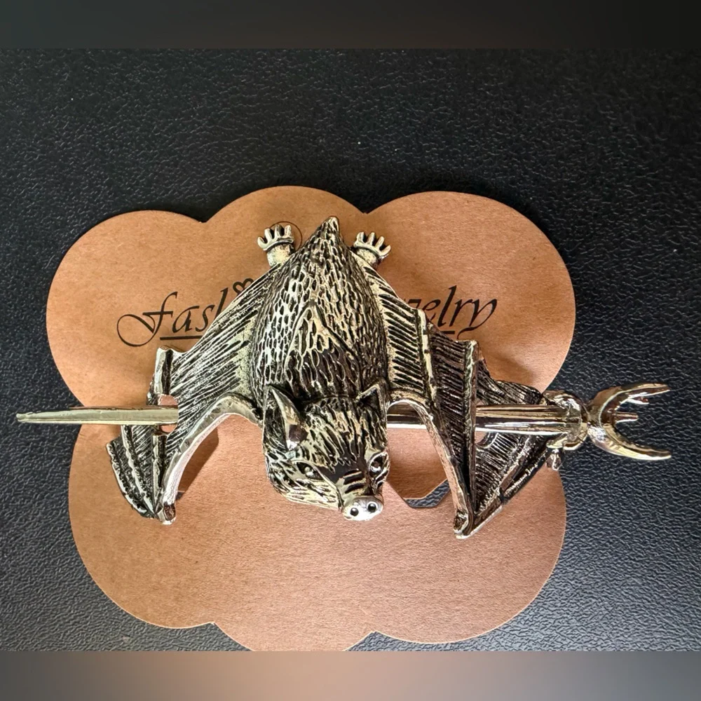Silver Bat hair jewelry